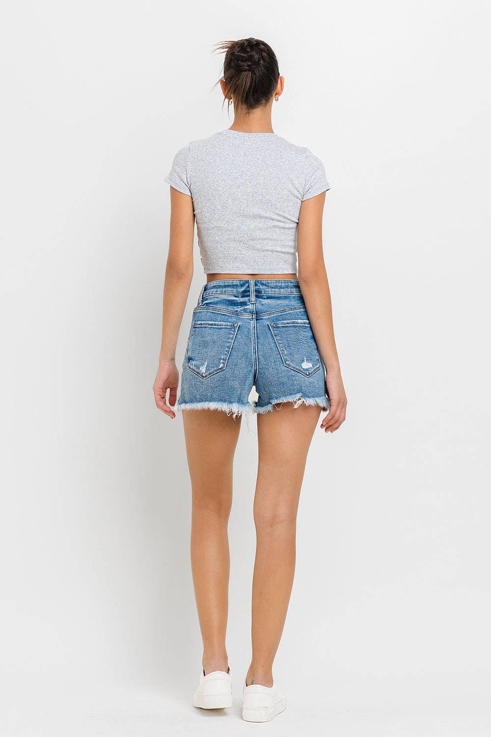 High Rise Criss Cross Shorts