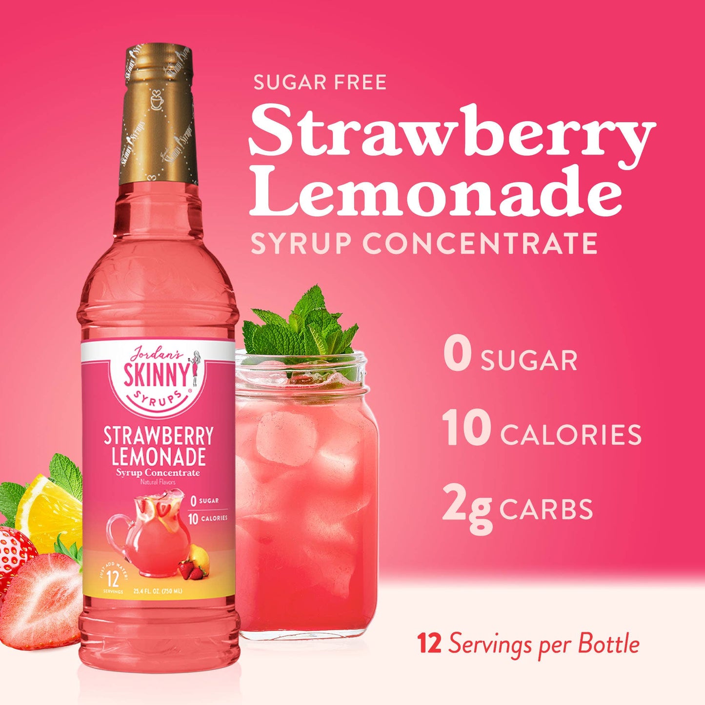 Skinny Syrup | Strawberry Lemonade Syrup Concentrate