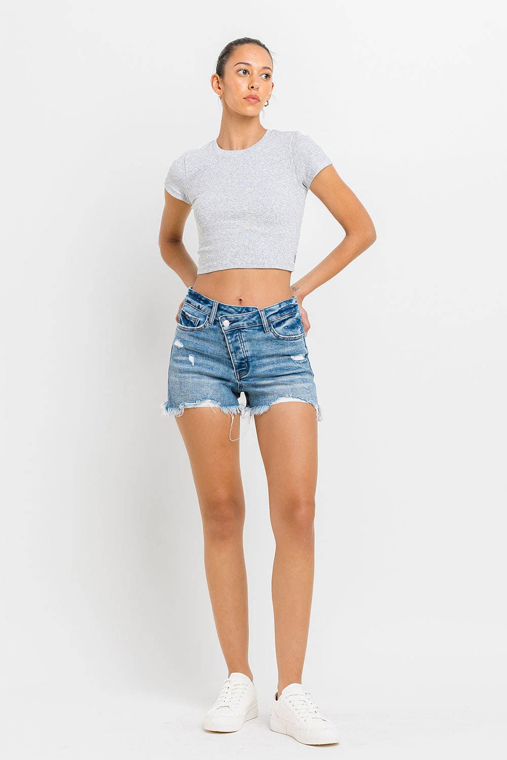 High Rise Criss Cross Shorts