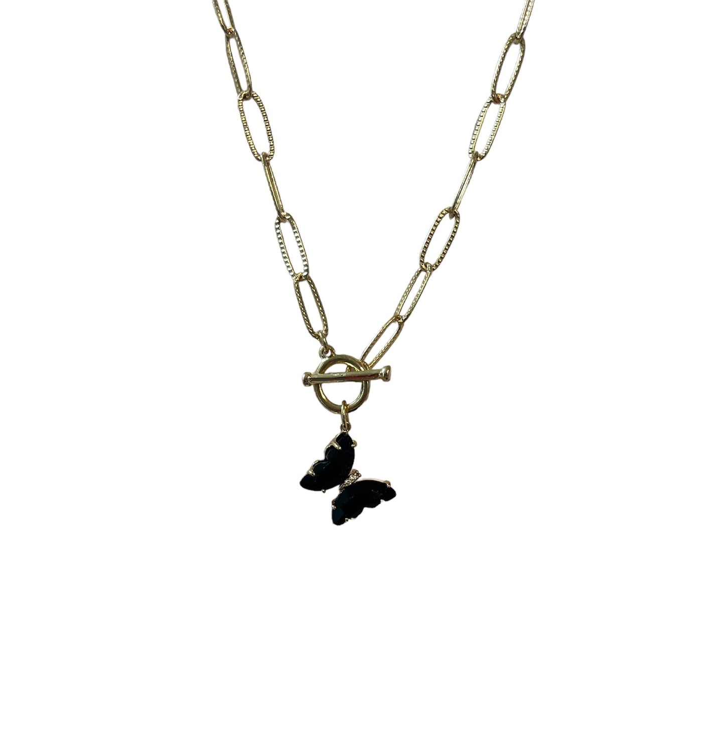 Butterfly Necklace-Black