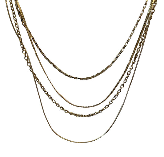 Layered Necklace-Gold