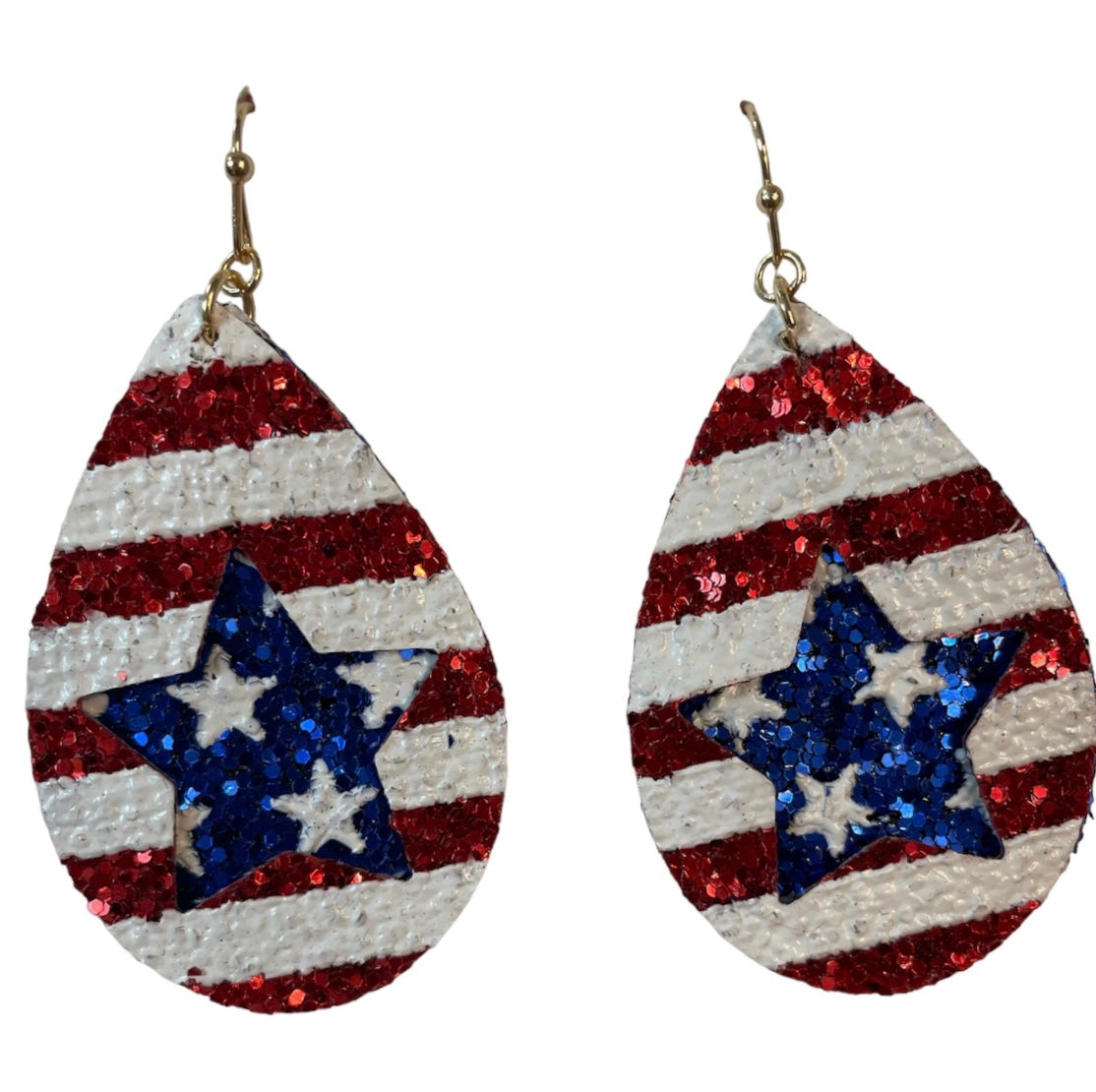 Teardrop Patriotic Earrings