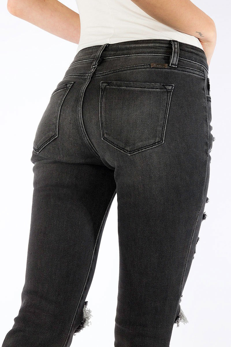 Black Distressed Skinny KanCan Jeans