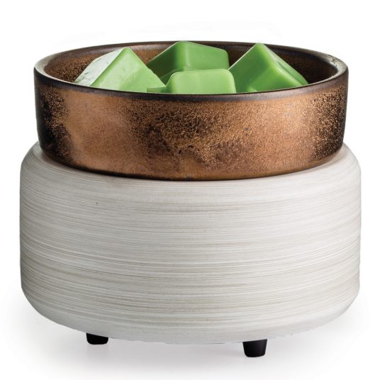 2-in-1 Classic Fragrance Warmer-White Washed Bronze