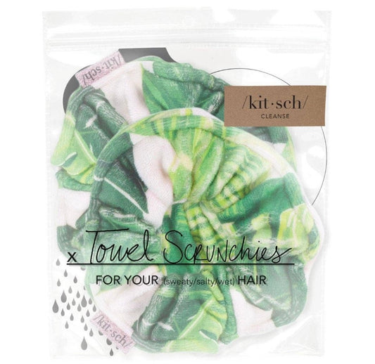 Towel Scrunchie - 2 Pack Palm Print