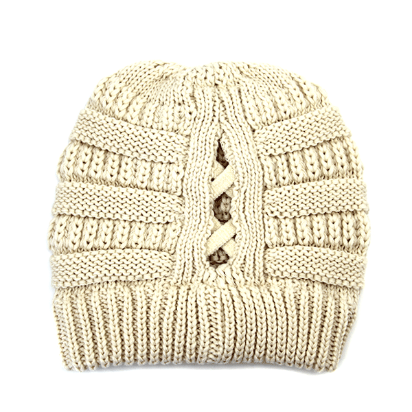 Adult CC Criss Cross Ponytail Beanie