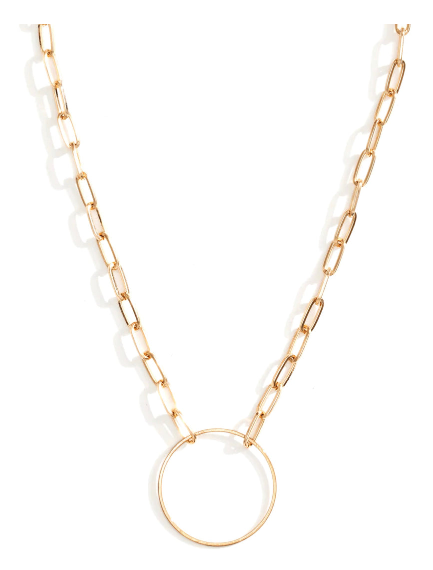 Circle Link Gold Chain Necklace