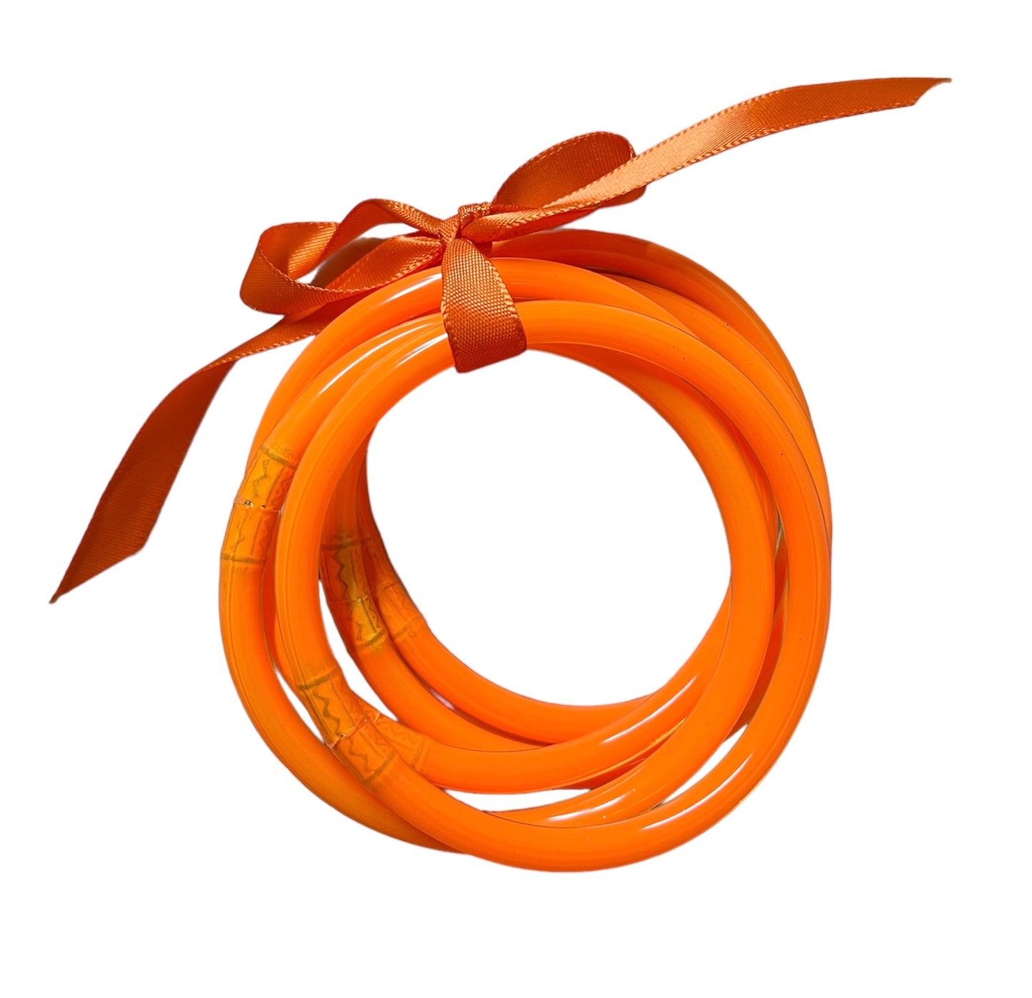 Orange Bangle Bracelet Set