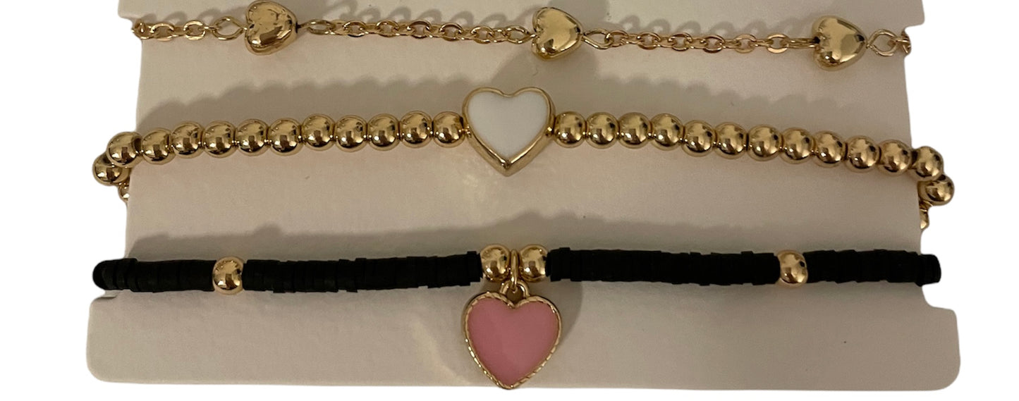 Heart 3 Layer Bracelet