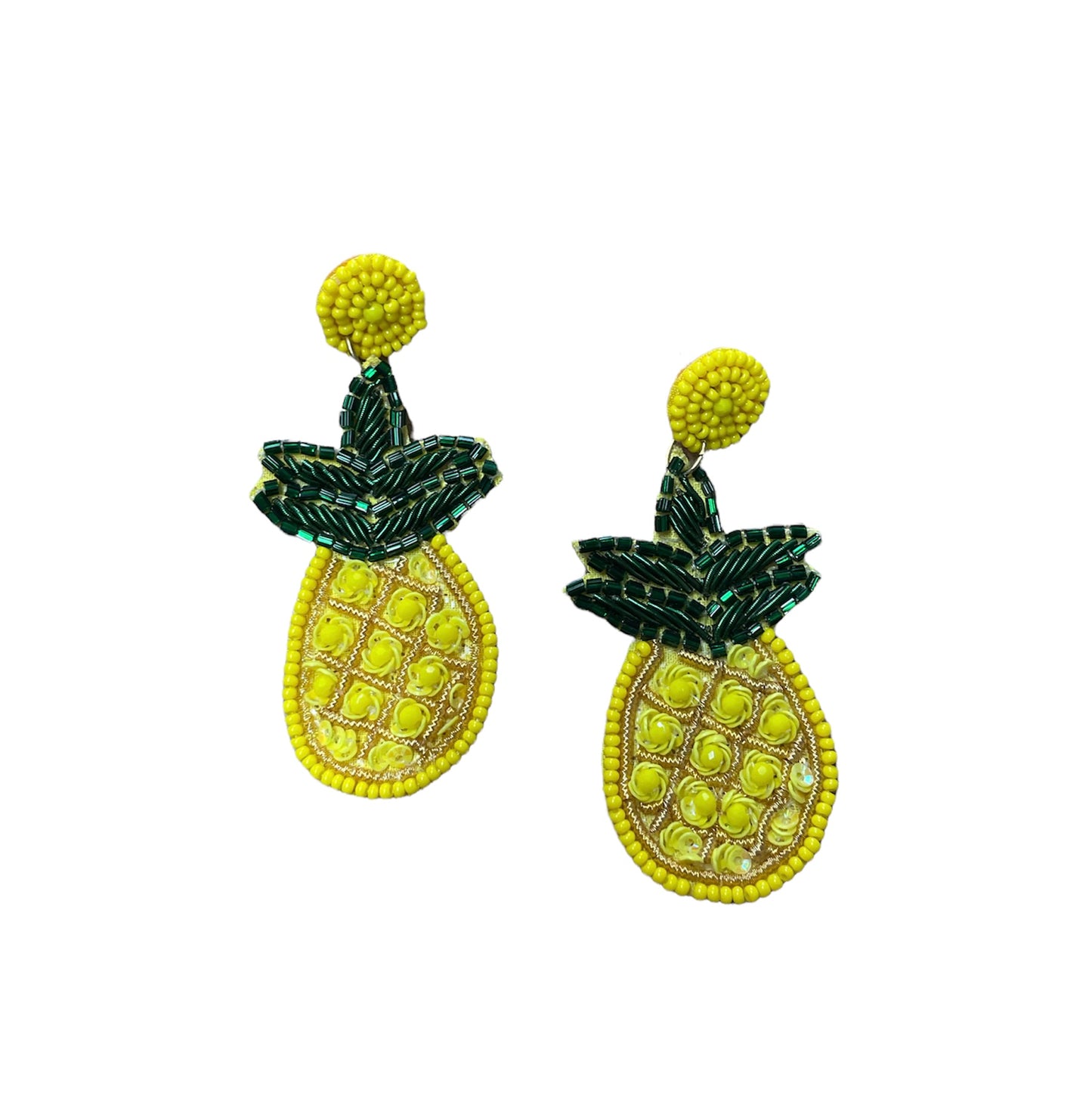 Pineapple Beaded Earrings