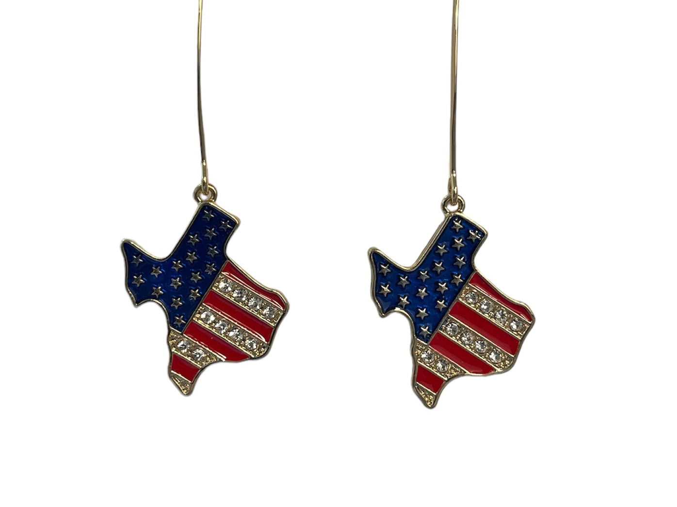 Red, White and Blue Texas Earrings
