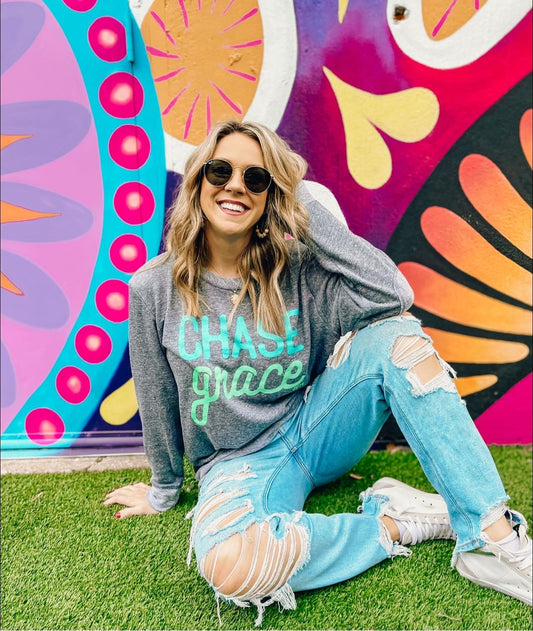 Chase Grace French Terry Top