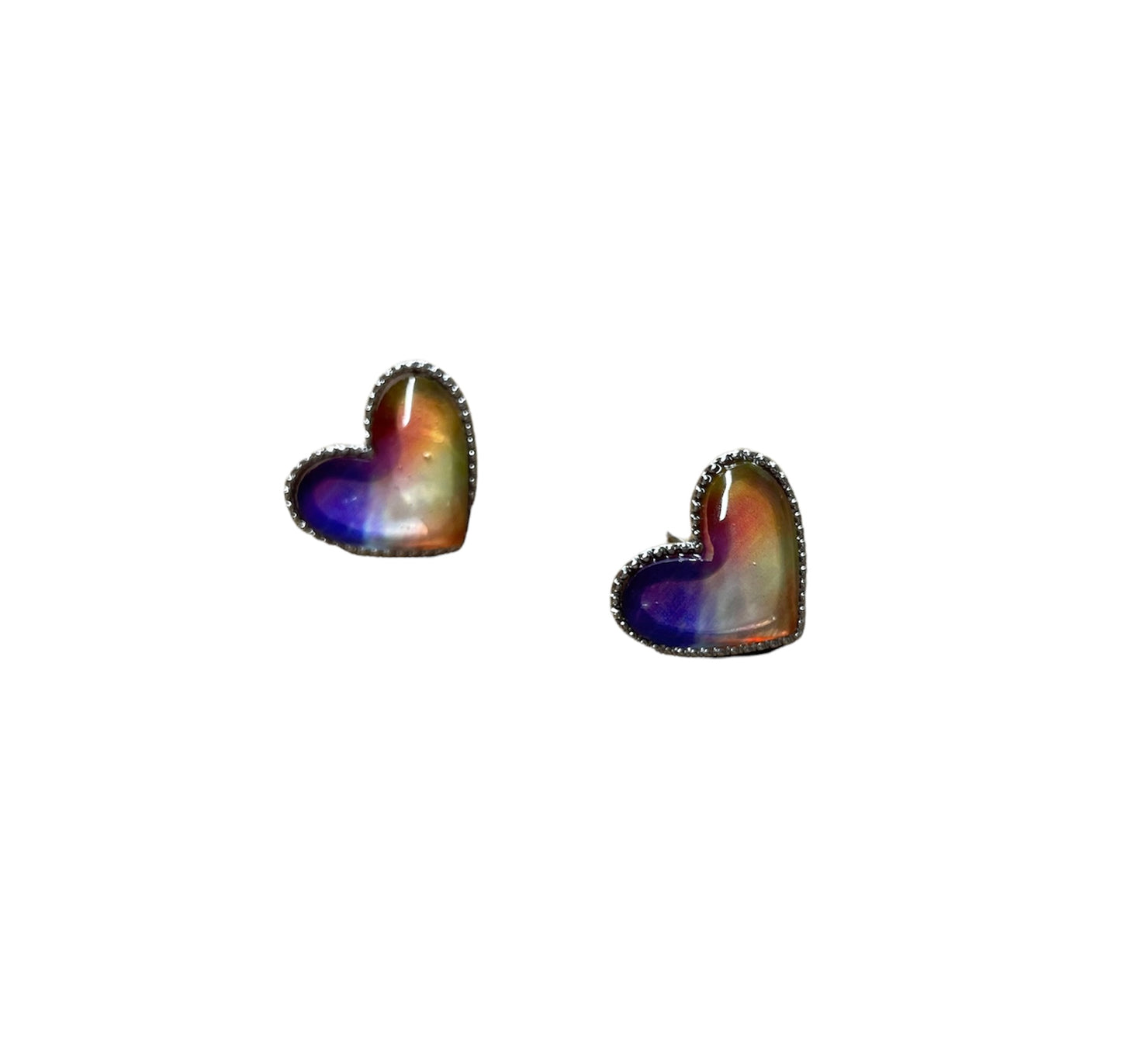 Tie Dye Heart Earrings