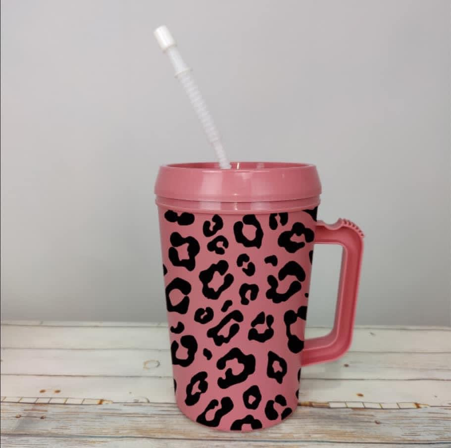 Plastic Leopard Mugs
